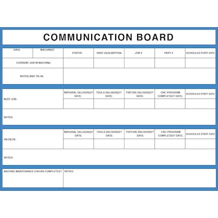 5S Supplies Communication Board Aluminum Dry Erase 32in x 24in COMMBRD-3224-DRYERASE